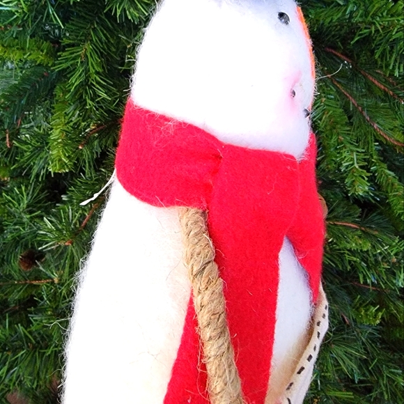 NWT Plush Snowman Christmas / Holiday Decor 7.09" x 13" - Picture 4 of 8